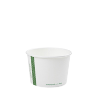 16oz Soup Container White PLA Lined