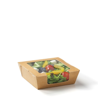 Cartonboard Salad Tray Kraft 120x120x45mm 