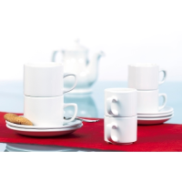 Plain White Maple Tea Cup 7oz 19.6cl  Stacking