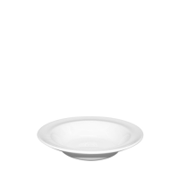 Plain White Rimmed Fruit Bowl 6.25" (16cm)