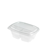 Fresco Salad Container 750cc 3 Compartment