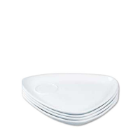 Snack Attack Tri Snack Plate White 9 9/16" 24.4cm