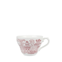 Vintage Print Cranberry Willow Cup 19.8cl 7oz