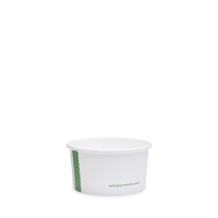 6oz Soup Container White PLA Lined 