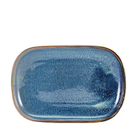 Terra Porcelain Aqua Blue Rect. Plate 34.5x23.5cm