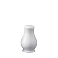 Plain White Sandringham Pepper Pot 3.25" 8.4cm