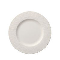 Rock White Glacier Rimmed Flat Plate 27cm 