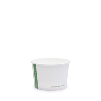 8oz Soup Container White PLA Lined