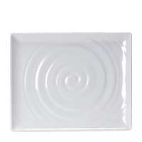White Melamine Spiral Platter 325x265mm G/N 1/2
