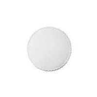 Ornate Round Scallop Coaster 80mm White