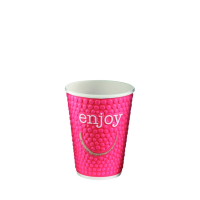 12oz Double Wall Embossed Enjoy Hot Cup 
