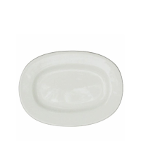Alchemy White Rimmed Oval Dish 11" 28.6cm