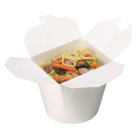 26oz White Oriental Food Tub 750ml / 26 fl.oz