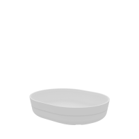 HU White Melamine Oval Tray 190x149x45mm 700ml