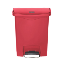 Slim Jim Step On Front Step Resin Bin 30Ltr Red