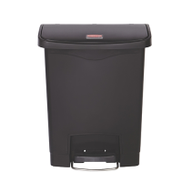 Slim Jim Step On Front Step Resin Bin 30Ltr Black