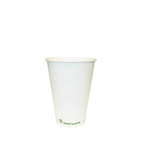 12oz Single Wall White Coffee Cup PLA Lined