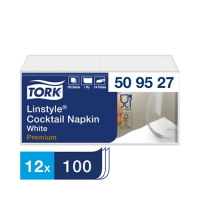 Tork Linstyle? 24cm Cocktail Napkin White