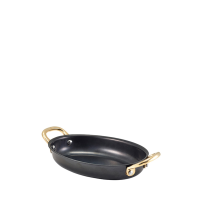 GenWare Black V/Steel Oval Dish 16.5 x 12.5cm