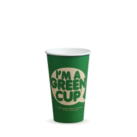 16oz I'm A Green Cup Single Wall Hot Cup