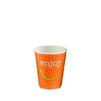 8/9oz Double Wall Embossed Enjoy Hot Cup