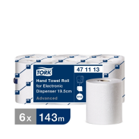 Tork 2 Ply Towel Roll White 19.5cm for Elec Disp