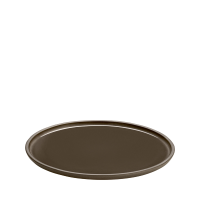 ReNew-Taupe Flat Round Plate 28d