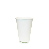 16oz Single Wall White Coffee Cup PLA Lined