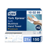 Tork Xpress?Soft Prem.2Ply M-Fold  HandTowel White