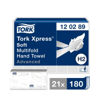 Tork Xpress? Soft Adv 2Ply M-Fold Hand Towel White