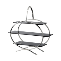 Stainless Steel Cake Stand with 3 Acrylic Inserts