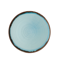 Harvest Turquoise  Walled Plate 10 2/8"