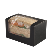Elegance Black Sq Cut Sandwich Pack 125x77x72mm