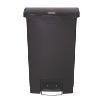 Slim Jim Step On Front Step Resin Bin 50Ltr Black