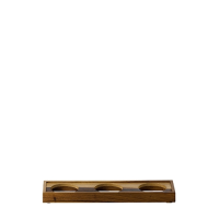 Wood 3 Bowl Presentation Platform 44.5x12.8x4cm