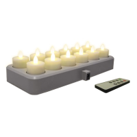 Rechargeable Flicker Candles, Charging Tray & Plug