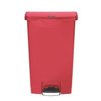 Slim Jim Step On Front Step Resin Bin 68Ltr Red