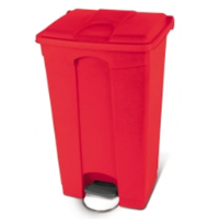 Step On Bin 90Ltr Red