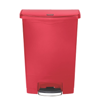 Slim Jim Step On Front Step Resin Bin 87Ltr Red