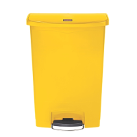 Slim Jim Step On Front Step Resin Bin 90Ltr Yellow