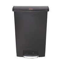 Slim Jim Step On Front Step Resin Bin 90Ltr Black