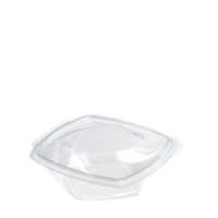 375cc Clear Hinged Twisty Bowl 140x140x55mm SLO850