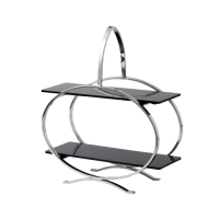 Stainless Steel Cake Stand with 2 Acrylic Inserts