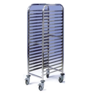 S/S Gastronorm Stacking Trolley 2/1 20 Level