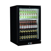 Sterling Hinged Single Door Bottle Cooler Black