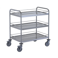 Tournus Clearing Trolley 3 Tray 2  Arched Handles