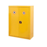 Hazardous Coshh Cupboard Yellow 1200x460x1800mm