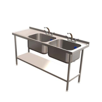 Double Bowl Sink L/H Drain, 1800mm(W) x 650mm(D)