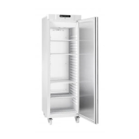 Gram Compact F420LCDRGU White Upright Freezer 