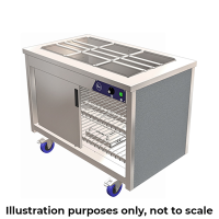 Glide Dry Bain Marie Hot Cupboard 2-1 GN GHBM2